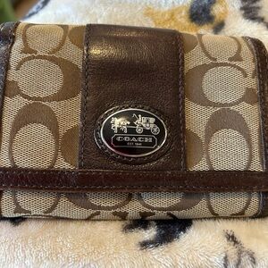 Coach Monogram Leather Wallet